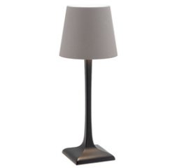 Lampe de table LED rechargeable MILAN, noir/taupe