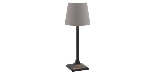 Lampe de table LED rechargeable MILAN, noir/taupe