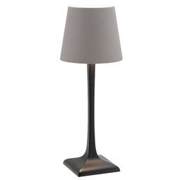 Lampe de table LED rechargeable MILAN, noir/taupe