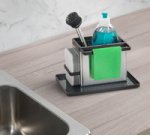 Rangement pour évier Tidytex INOX, argent/noir