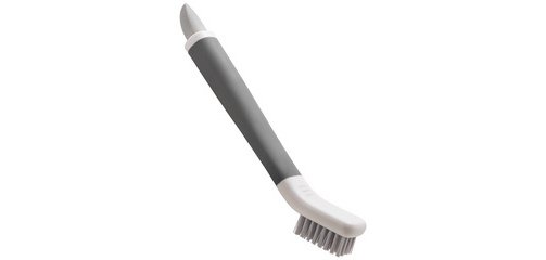 Brosse/grattoir 2 en 1 pour joints, blanc/gris