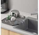 Tapis d'égouttage Gravity-Duo, caoutchouc, gris