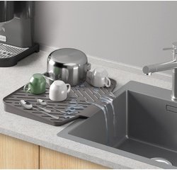 Tapis d'égouttage Gravity-Duo, caoutchouc, gris