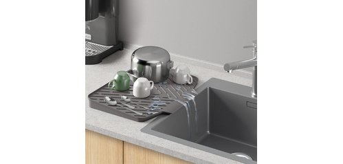 Tapis d'égouttage Gravity-Duo, caoutchouc, gris