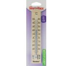 Thermomètre d'intérieur, en hêtre, marron