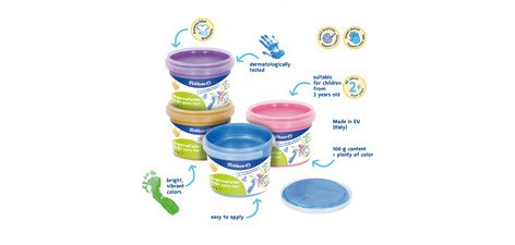 Gouache aux doigts Couleurs nacrées, set de 4