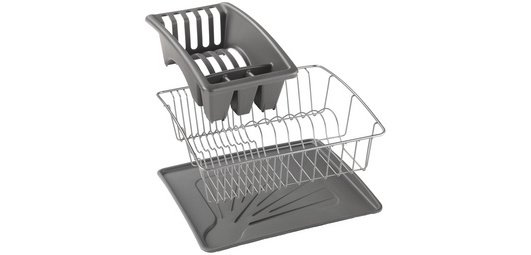 Aquatex PLUS Dish Rack, silver/anthracite