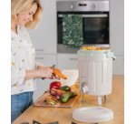 Composteur de cuisine BOKASHI, 8 litres, chaux/amande