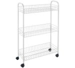 Desserte multi-usage Slim, 3 niveaux, blanc