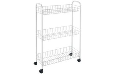 Desserte multi-usage Slim, 3 niveaux, blanc