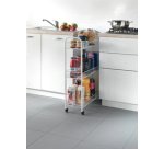 Desserte multi-usage Slim, 3 niveaux, blanc