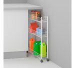 Desserte multi-usage Fino, 3 niveaux, blanc