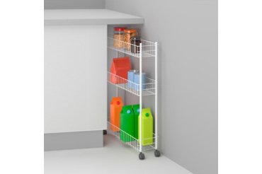 Desserte multi-usage Fino, 3 niveaux, blanc