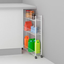 Desserte multi-usage Fino, 3 niveaux, blanc