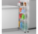 Desserte multi-usage Fino, 3 niveaux, blanc