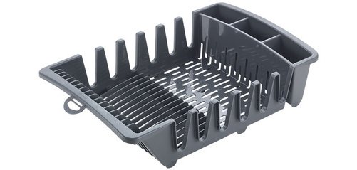 Égouttoir Smartex, transparent, en PP, gris