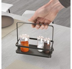 Ménagère Tokyo LAVA, avec poignée, noir mat