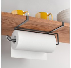 Porte-rouleau de cuisine Easy-Roll LAVA, noir mat