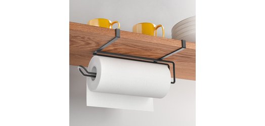 Porte-rouleau de cuisine Easy-Roll LAVA, noir mat
