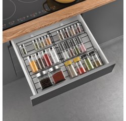 Porte-épices pour tiroir X-Pand, noir mat