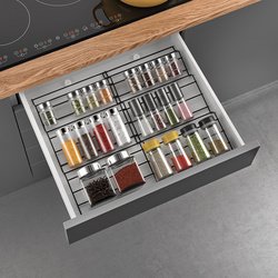 Porte-épices pour tiroir X-Pand, noir mat