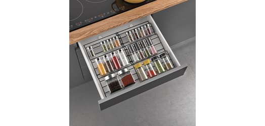 Porte-épices pour tiroir X-Pand, noir mat