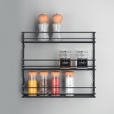 Étagère à épices Pepito 3 LAVA, 3 niveaux, noir mat