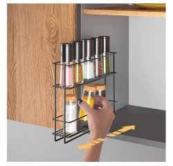 Étagère à épices In&Out LAVA, coulissant, noir