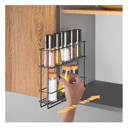 Étagère à épices In&Out LAVA, coulissant, noir