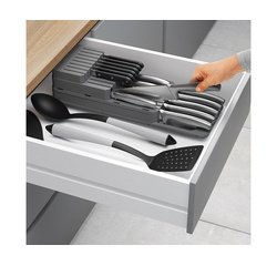 Porte-couteaux Blade-Fit, en PP, gris