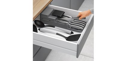 Blade-Fit knife rest, in PP, gray