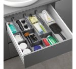 Organiseur de tiroir Multi-Fit Plus, ABS, gris