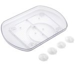 Plateau tournant Loop, plastique, transparent