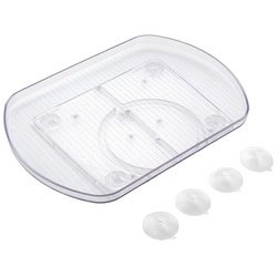 Plateau tournant Loop, plastique, transparent