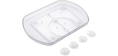 Plateau tournant Loop, plastique, transparent