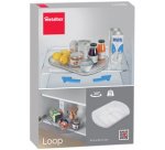 Plateau tournant Loop, plastique, transparent