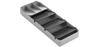 Range-couverts Uni-Fit, plastique, gris