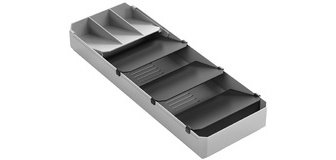 Range-couverts Uni-Fit, plastique, gris