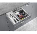 Range-couverts Uni-Fit, plastique, gris