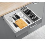 Range-couverts Uni-Fit, plastique, gris