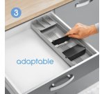 Range-couverts Uni-Fit, plastique, gris