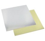 Plat à gâteau carré, 280 x 280 mm, or/argent