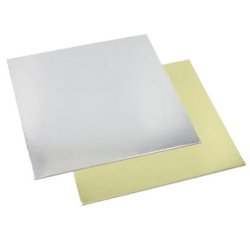 Taartschotel vierkant, 280 x 280 mm, goud/zilver