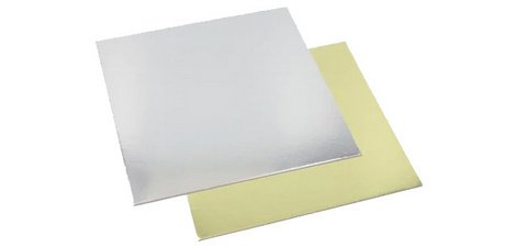Plat à gâteau rectangulaire, 300 x 400 mm, or/argent
