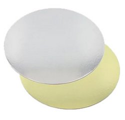 Taartschotel rond, diameter: 200 mm, goud/zilver