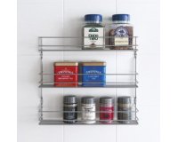 Étagère à épices Pepito 3, 3 niveaux, argent