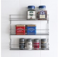 Étagère à épices Pepito 3, 3 niveaux, argent