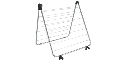 Séchoir à linge pour baignoire Nevis, noir mat