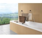 Séchoir à linge pour baignoire Nevis, noir mat