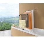 Séchoir à linge pour baignoire Nevis, noir mat